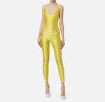 Jumpsuit aus Lycra mit Logo-Print