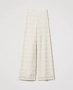 Wide-Leg-Hose aus Makrameespitze