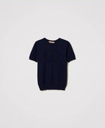 Stehkragenpullover mit „Oval T“-Logo