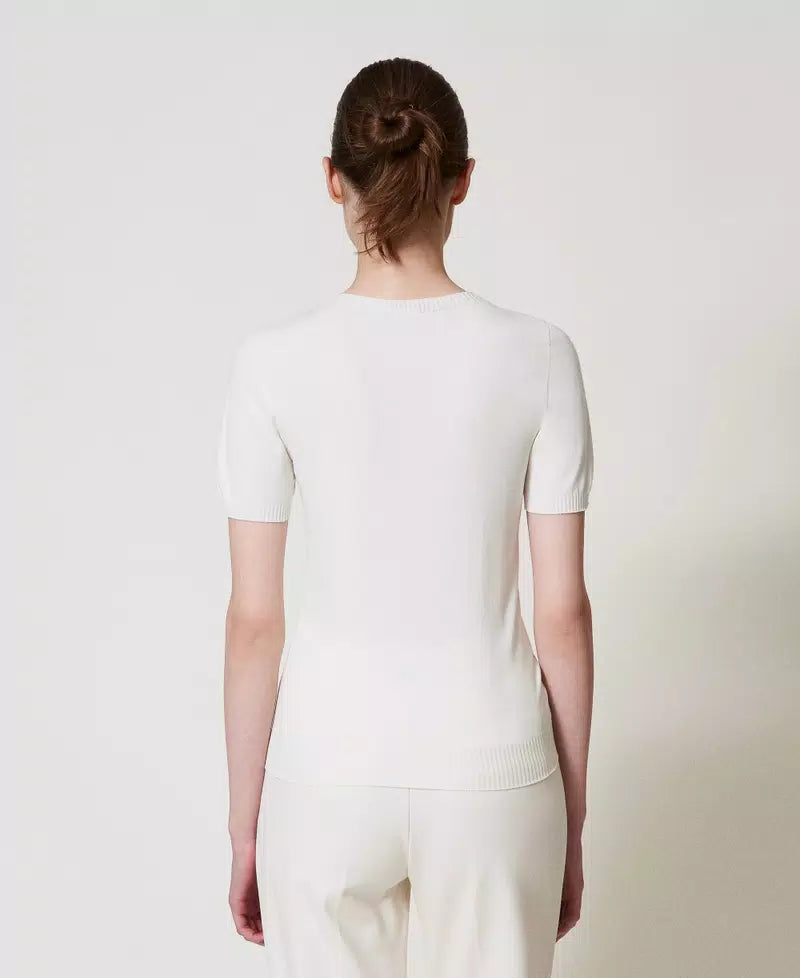 Stehkragenpullover mit „Oval T“-Logo