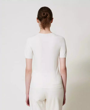 Stehkragenpullover mit „Oval T“-Logo