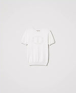 Stehkragenpullover mit „Oval T“-Logo