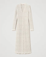 Maxicardigan aus Jacquard mit Lurex