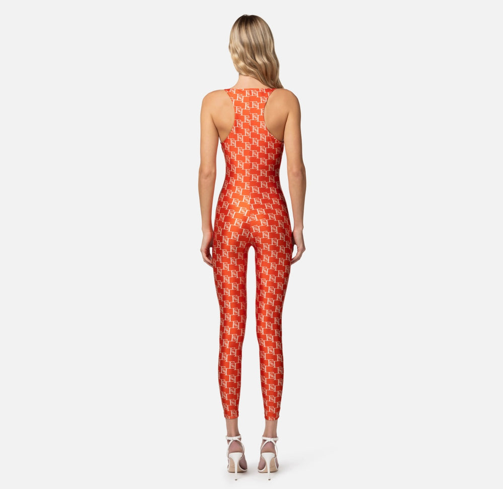 Jumpsuit aus Lycra mit Logo-Print