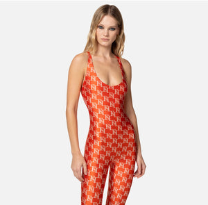 Jumpsuit aus Lycra mit Logo-Print