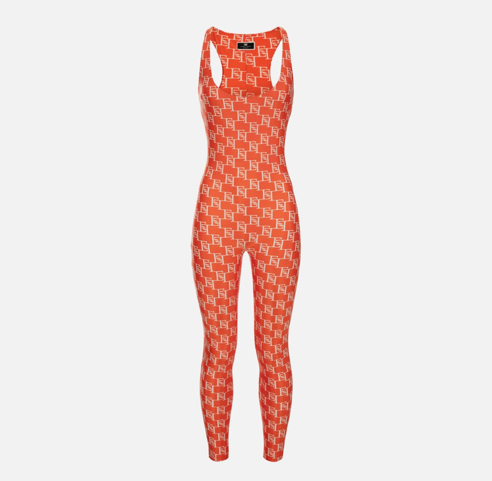 Jumpsuit aus Lycra mit Logo-Print