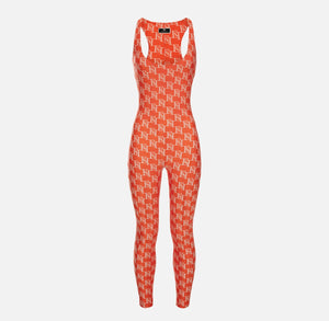 Jumpsuit aus Lycra mit Logo-Print