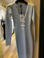 Kleid mit Netzmuster und Schleifen