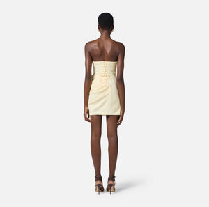 Kleid aus fließendem Crêpe mit Maxi-Schleife