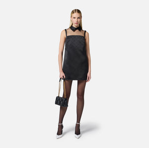 Kleid aus Duchesse mit Strass