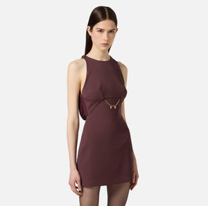 Kleid aus doppellagigem Crêpe und Georgette