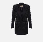 Abito in envers satin con fiocchi