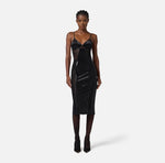 Kleid aus Samt und floraler Spitze