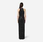 Red Carpet-Kleid mit in Pailletten und Krawatte