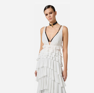Red Carpet-Kleid aus Georgette mit Volants