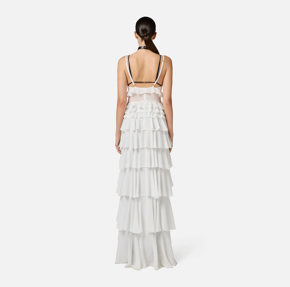Red Carpet-Kleid aus Georgette mit Volants