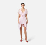 Kleid aus Georgette mit Umhang