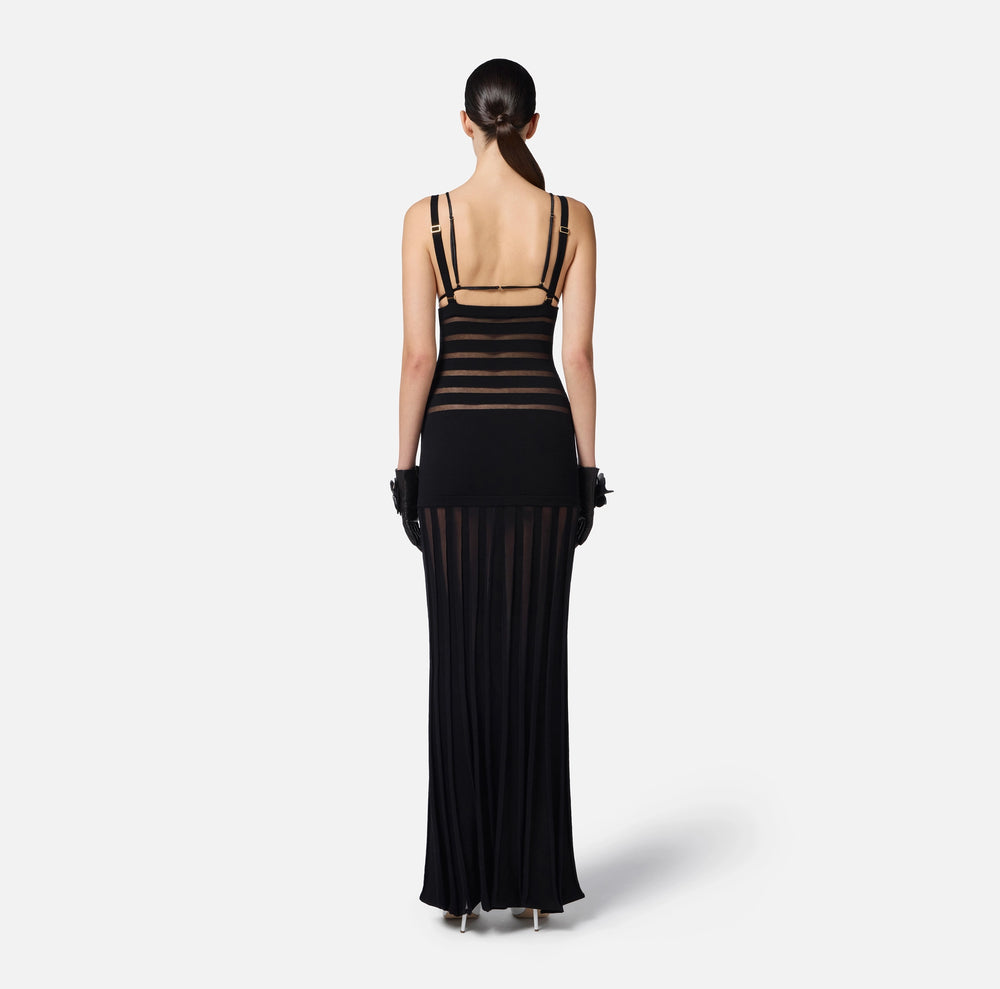Red Carpet-Strickkleid mit Transparenzen