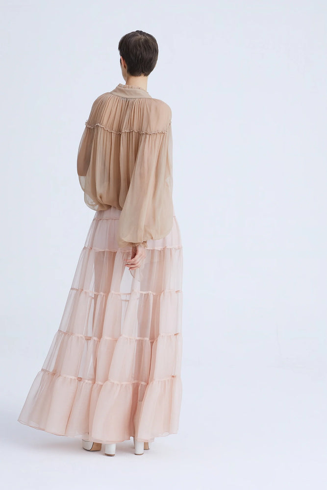 SILK CHIFFON SKIRT