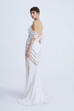 LONG CREPE DE CHINE DRESS