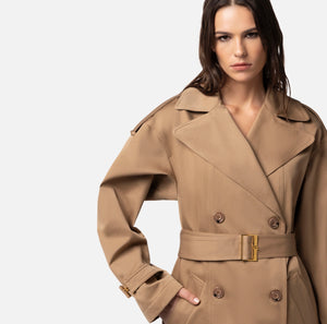 Oversize-Trenchcoat aus Baumwolle