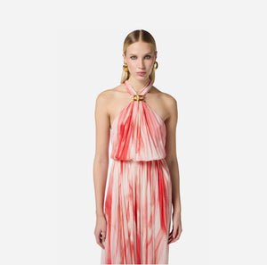 Red Carpet Kleid aus Viskosestoff mit Tüllprint