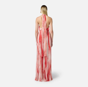 Red Carpet Kleid aus Viskosestoff mit Tüllprint