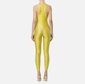 Jumpsuit aus Lycra mit Logo-Print