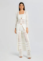 ALAIA KNIT CROCHET CARDIGAN