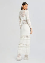 ALAIA KNIT CROCHET CARDIGAN