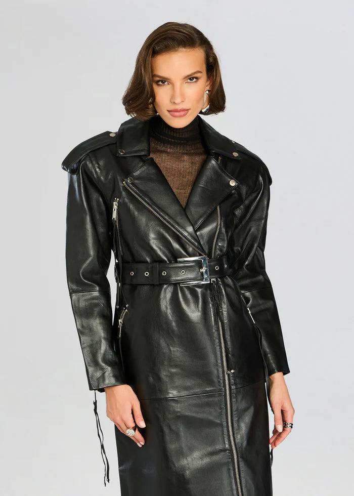 KNIGHTLEY LEATHER TRENCH COAT