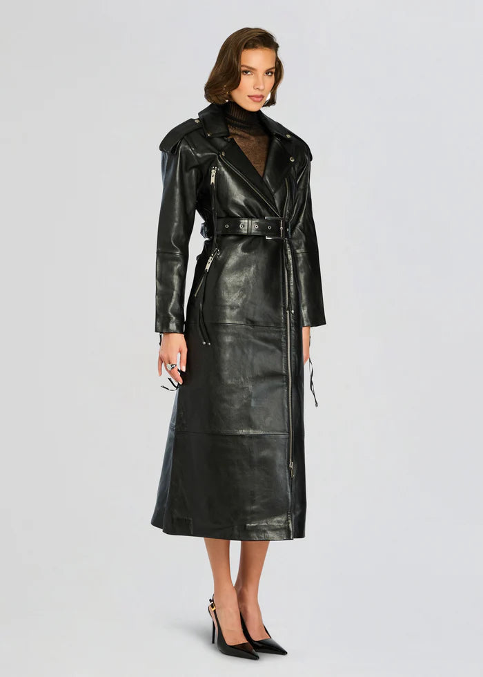 KNIGHTLEY LEATHER TRENCH COAT