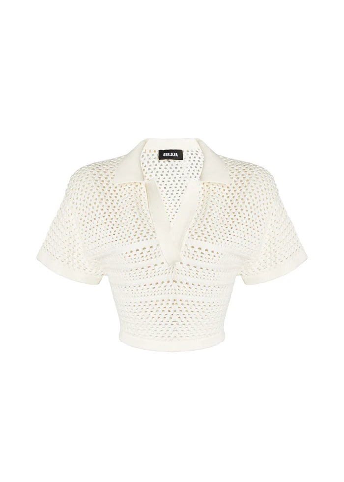 NANI CROCHET CROP POLO