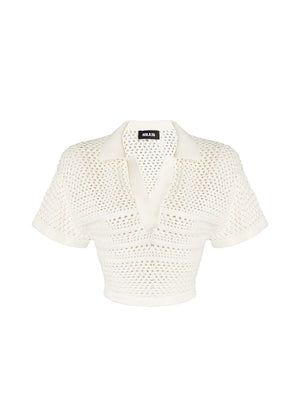 NANI CROCHET CROP POLO