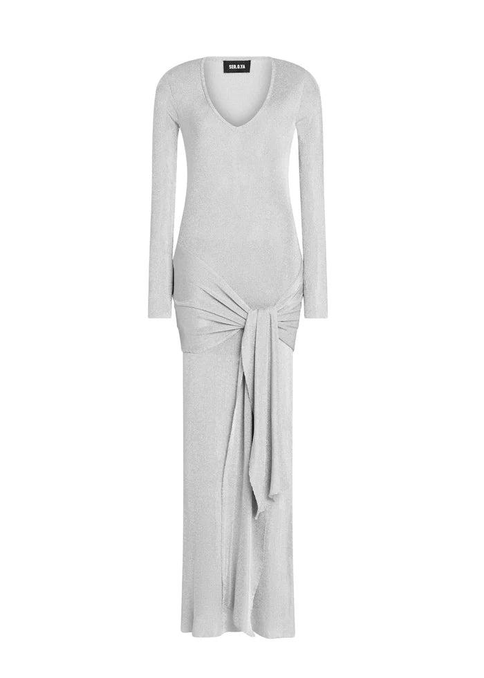 ASHERA METALLIC KNIT DRESS