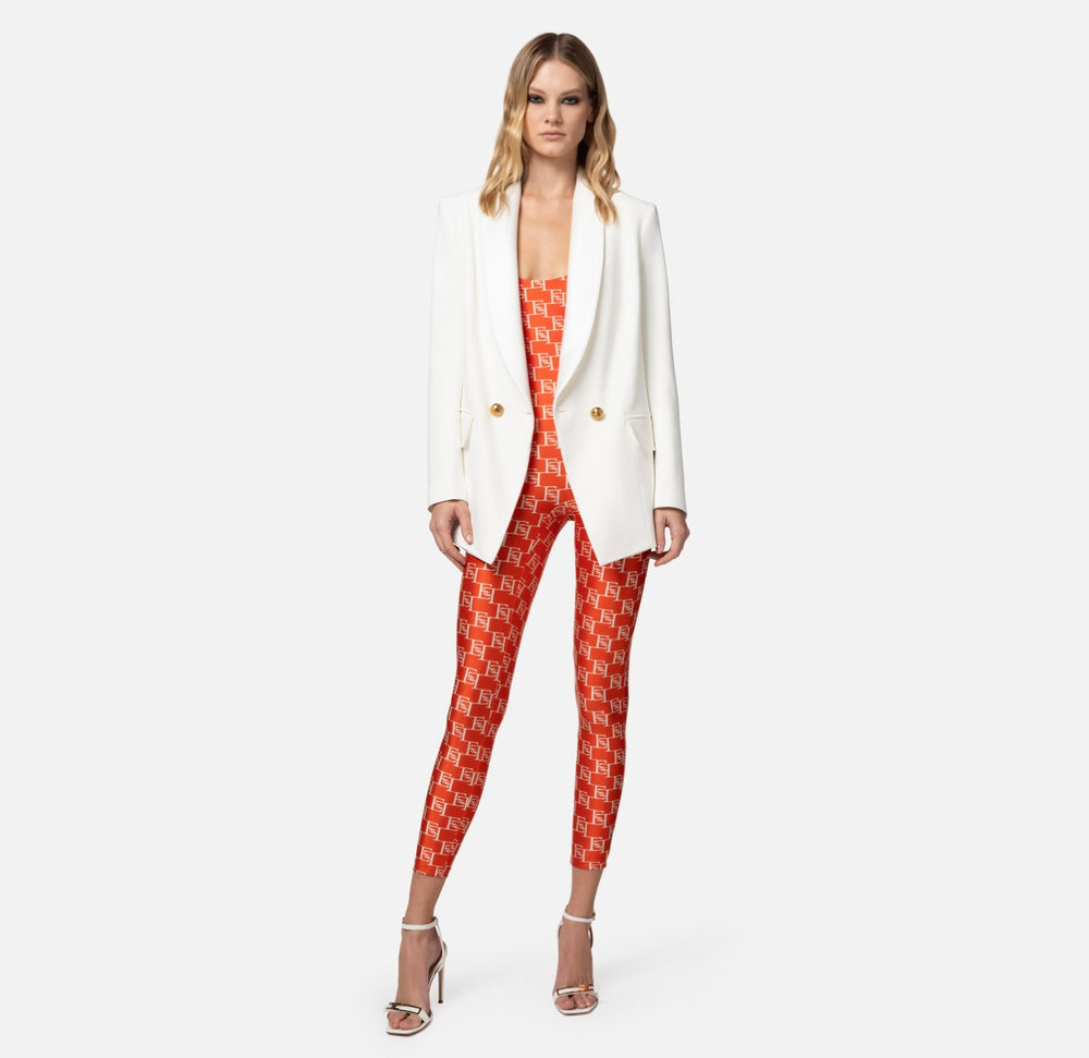 Jumpsuit aus Lycra mit Logo-Print