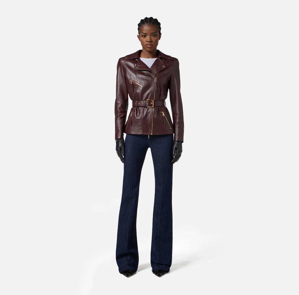 Bikerjacke aus Leder