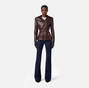 Bikerjacke aus Leder