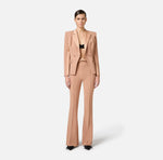 Jacke aus Crêpe mit Revers aus Satin