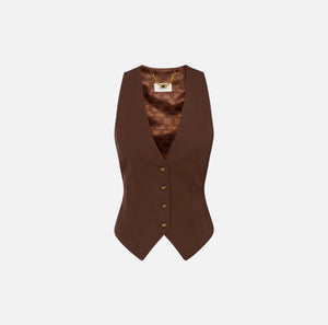 Weste aus Baumwoll-Gabardine