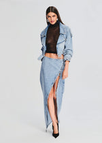 ZAHLIA DENIM SKIRT