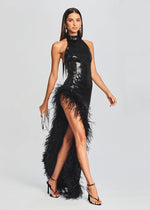 VIXEN SEQUIN FEATHER DRESS