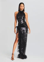 VIXEN SEQUIN FEATHER DRESS