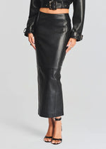 LIZA LEATHER SKIRT