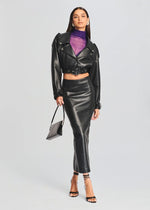 LIZA LEATHER SKIRT