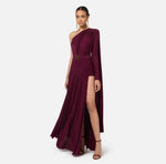 Einschultriges Red Carpet-Kleid aus plissiertem Lurex-Jersey