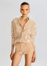 ARIANA SEQUIN LACE SHIRT