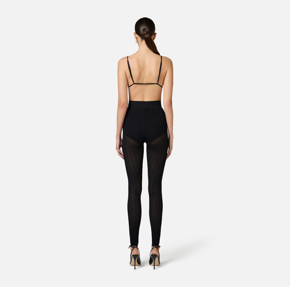Leggings mit Spitzenmuster