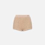 Shorts aus Bouclé mit Pailletten