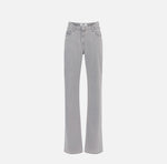 Jeans mit Doppelbund und aufgesticktem Logo